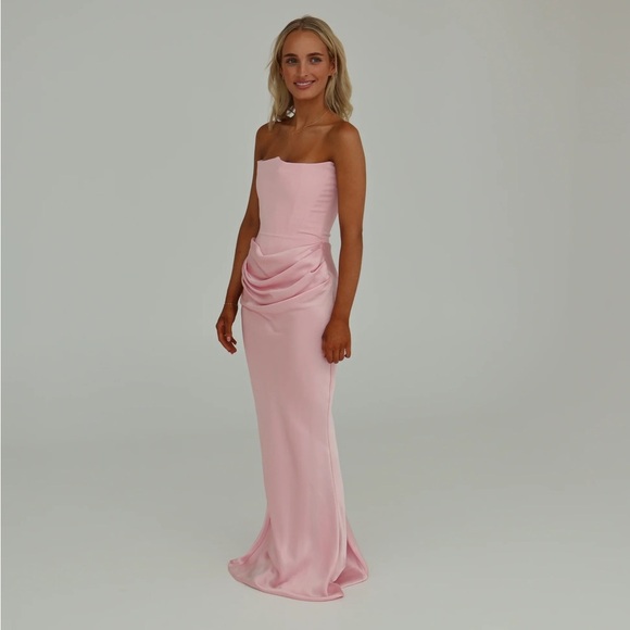HOUSE OF CB Persephone Pink Gown XS - Picture 3 of 15